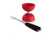 Udendørsleg - Eureka - Rubber Diabolo with Aluminum Sticks - Red - 52515704