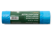 Rengøring - G.Funder Affaldsposer med snøreluk, 30 liter, blå - 5701137104306