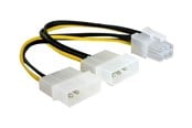 Strømkabel (intern) - DeLOCK Power Cable - 6 pin PCIe Power to 4 PIN Internal Power - 15 cm - 82315
