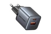Mobil - Adaptere & Opladere - Vention GaN USB-C + USB-A 30W Charger (Gray) - FEWH0-EU