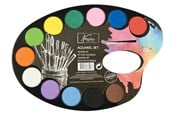 Kreativt Legetøj - Creative Craft Group Farvelade - palette med 12 farver og pen - AR0502/GE