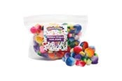 Kreativitet & Hobbyartikler - Colorations - Rainbow Striped Pom Poms 180pcs. - COLORPCH