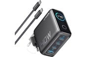 Mobil - Adaptere & Opladere - Anker Oplader 140W 4-port med USB-C-kabel – Mørkegrå - B2697GZ1
