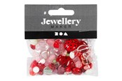 Kreativt Legetøj - Creativ Company Glass Beads Various Ladybug Heart Leaves 60 grams - 684230