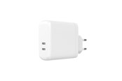 Mobil - Adaptere & Opladere - GEAR Charger 220V 2xUSB-C PD 60W - White - 665128