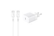 Mobil - Adaptere & Opladere - GEAR Charger 220V 1xUSB-C PD/PPS 30W + USB-C to USB-C Cable - White - 665138