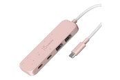 USB hub - j5create JCH342ER - hub - eco-friendly USB-C - 4 ports USB hub - 4 ports - Pink - JCH342ER-N