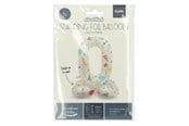 Legetøj - Folat BV - Standing Foil Balloon Joyful Party Number 0 -72cm - 63960