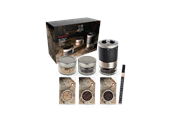 Køkkentilbehør - Peugeot Maestro gaveboks grafit + 3 glas & 3 slags peber - 41748