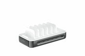 Mobil - Adaptere & Opladere - 4smarts Charging station Team 100W 1x USB-A port 5x USB-C ports includes 6 cables space grey - 541277