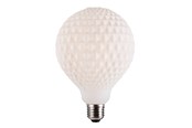 Lyskilder - Nordlux LED pære Deco G125 Checked 3000 Kelnvin 500 Lumen Opal hvid E27 - 2480092701
