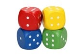 Trælegetøj - Playwood Wooden Dice Set Large 4pcs. - RS469