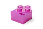 Børneværelse - LEGO Storage Brick 4 Top Lid Glitter Medium Violet - 40090801