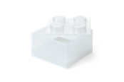 Børneværelse - LEGO Storage Brick 4 Top Lid Glitter Translucent - 40090803