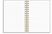 Blokke, Formularer & Notesbøger - Burde Notebook A5 black flower - 92762300