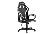 Gamer Stol - DUTZO DASH Junior Gamer Stol - Sort / Hvid - PU Læder - Op til 110 kg - DGC-DASH-BW