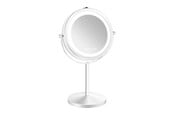 Makeupspejl - Gillian Jones Double-Sided Wall Mirror in White with LED Light - x1/x10 Magnification - 10384-90