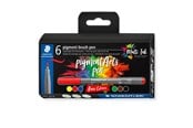 Skrive- og Tegneværktøjer - Staedtler BRUSH PEN PIGMENT BASIC 6 stk/ass - 371 C6-9