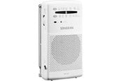 DAB, netværks- og clockradio - Sangean Pocket Radio with Built-In Speaker - AM/FM - Hvid - A500478