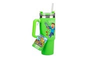 Merchandise - Paladone - Minecraft Green 900ml Insulated Cup and Straw - PP14600MCF