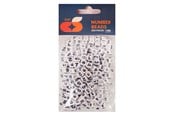 Kreativitet & Hobbyartikler - Colorations - Number Beads 7mm 300pcs. - 43BL08