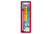 Skrive- og Tegneværktøjer - STABILO Pen 68 - Felt-tip pen - Set of 6 Fluorescent Pieces - 6806-1