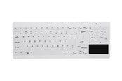 Tastatur - Cherry Active Key MedicalKey AK-C7412F - keyboard compact - with touchpad - QWERTY - Pan Nordic - white Input Device - Tastatur - Nordisk - Hvid - AK-C7412F-GUS-W/NOR