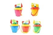 Udendørsleg - Happy Summer Beach Bucket Set 6 pcs - assorted - 303002