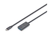 USB kabel - DIGITUS - USB extension cable - 24 pin USB-C to USB-A 3.2 - 5 m - DA-73110