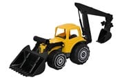 Udendørsleg - Plasto  Traktor med frontlæsser og rendegraver, 70 cm - 1673000YEB