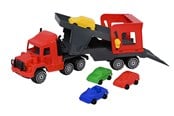 Udendørsleg - Plasto biltransporter med 4 biler, 47 cm. - 1643000
