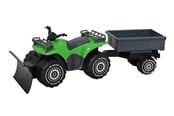Udendørsleg - Plasto Quadbike med anhænger, grøn, 52 cm - 1601000GRB