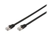 Netværkskabel - DIGITUS Professional patch cable - 1 m - black - Sort - 1m - DK-1644-010/BL-OD