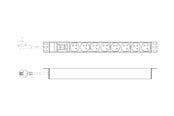 Strømkabel (ekstern) - DIGITUS - power strip - aluminium profile and switch - 4000 Watt - DN-95402-1-FR