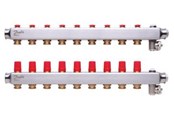 Gulvvarme - Danfoss gulvvarmemanifold 9+9 SSM - 088U0809