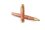 Skrive- og Tegneværktøjer - Parker IM Writing Rituals Rollerball, Uplifting Orange finish & guldfarvet beklædning, Fin spids, Sort blækpatron, Gaveæske - 2203901