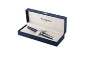 Skrive- og Tegneværktøjer - Waterman Hemisphere, Rollerball Pen, Blålakeret med Palladium beklædning, Fin Spids, Sort Blæk, Gaveæske - 2214205