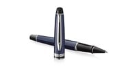 Skrive- og Tegneværktøjer - Waterman Expert Rollerball Pen | Metal & Blå Lak | Høvlet hætte | Sort Blæk | Gaveæske - 2214208