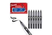 Skrive- og Tegneværktøjer - Sharpie Creative Akryl Paint Marker | Penselspids | Sort | 6 stk - 2218069