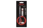 Skrive- og Tegneværktøjer - Rotring rOtring Tikky Retro Mekanisk Blyant & Viskelæder Sæt | 2B Bly, 0,5 mm | Blåt Skaft - 2221253