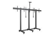 Vægbeslag, AV-Beslag & AV-Møbler - Multibrackets M Pro Series cart - single side - for 2 flat panels - side-by-side - black - Maks 100 kg - Maks størrelse 75"-90" - 7350105216206