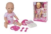 Dukker & Tilbehør - Simba New Born Baby Spise Væde Dukke, 38 cm - 105032533
