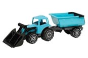 Udendørsleg - Plasto Traktor med frontlæsser og anhænger 56,5 cm - 1672000TUB