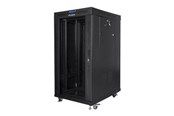 Rack skabe - Lanberg FF01 series - rack - 800 x 800 flat pack with glass door LCD - 22U - FF01-8822-12BL