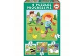 Puslespil - Educa 6-9-12-16 Farm Animals - 80-17145