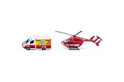Legetøjsbil - SIKU Mercedes-Benz Rescue Van and Helicopter - 313-1748