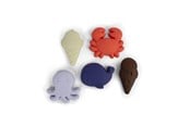 Babylegetøj - Filibabba Silikone sandforme 5 stk. - Blue Mix - FI-03563
