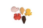 Babylegetøj - Filibabba Silikone sandforme 5 stk. - Peach Mix - FI-03564