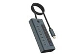 USB hub - ICY BOX IB-HUB1457-C31 USB hub - 7 ports - Grå - IB-HUB1457-C31