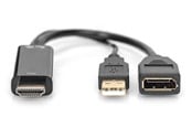Skærmkabel - DIGITUS 4K HDMI to DisplayPort Adapter - AK-330101-002-S